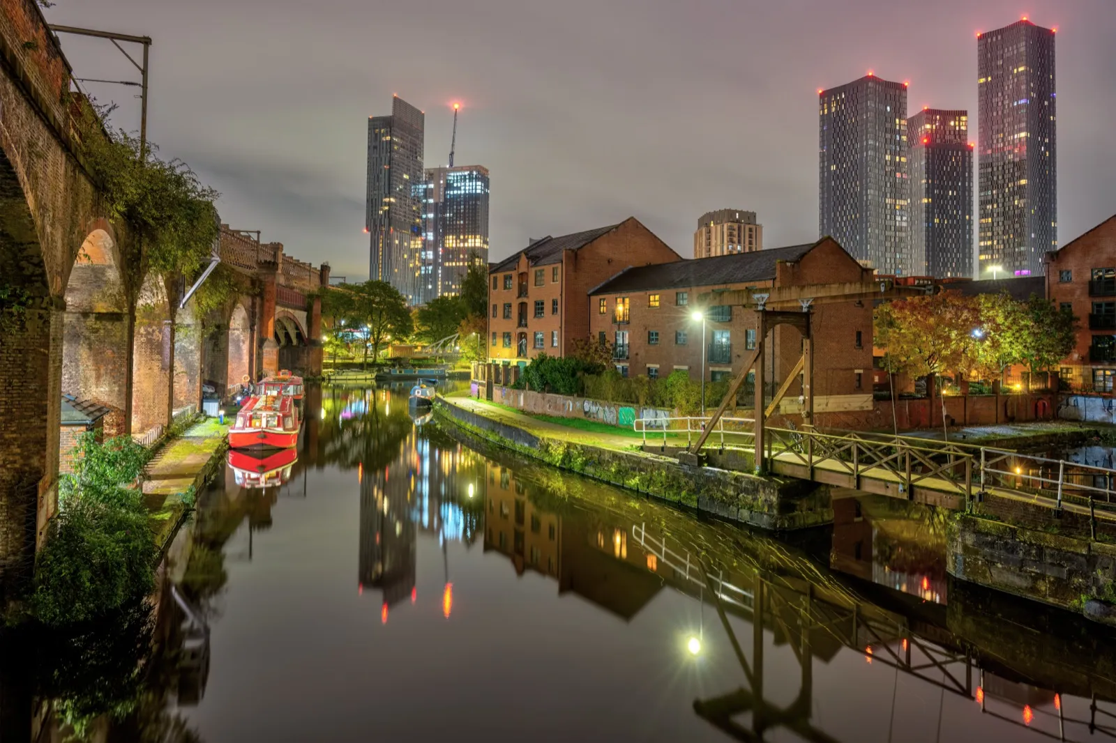 Canalside Castlefield area of Manchester