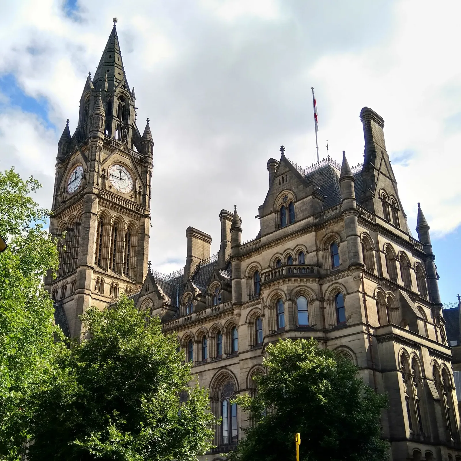 Manchester town hall clock tower